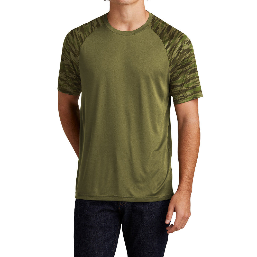 Men's Drift Camo Colorblock Moisture-Wicking, UV Protection, Bold Style Tee