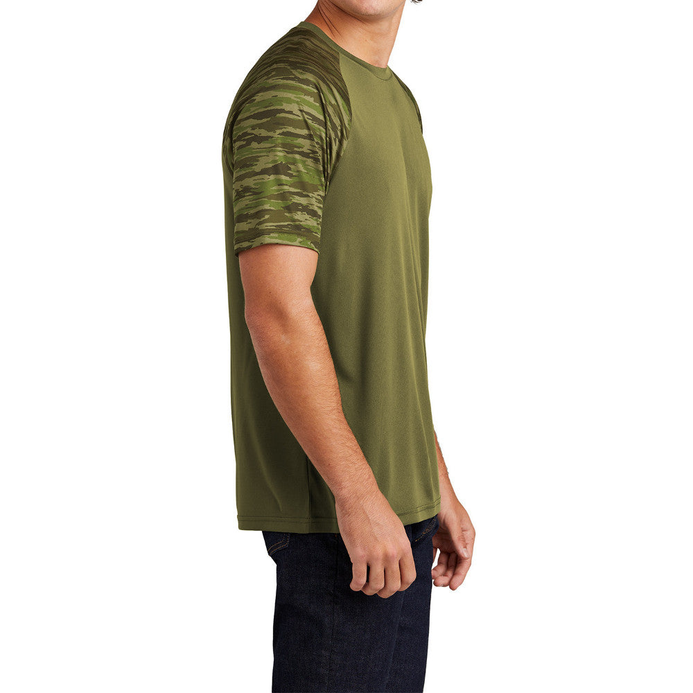 Men's Drift Camo Colorblock Moisture-Wicking, UV Protection, Bold Style Tee