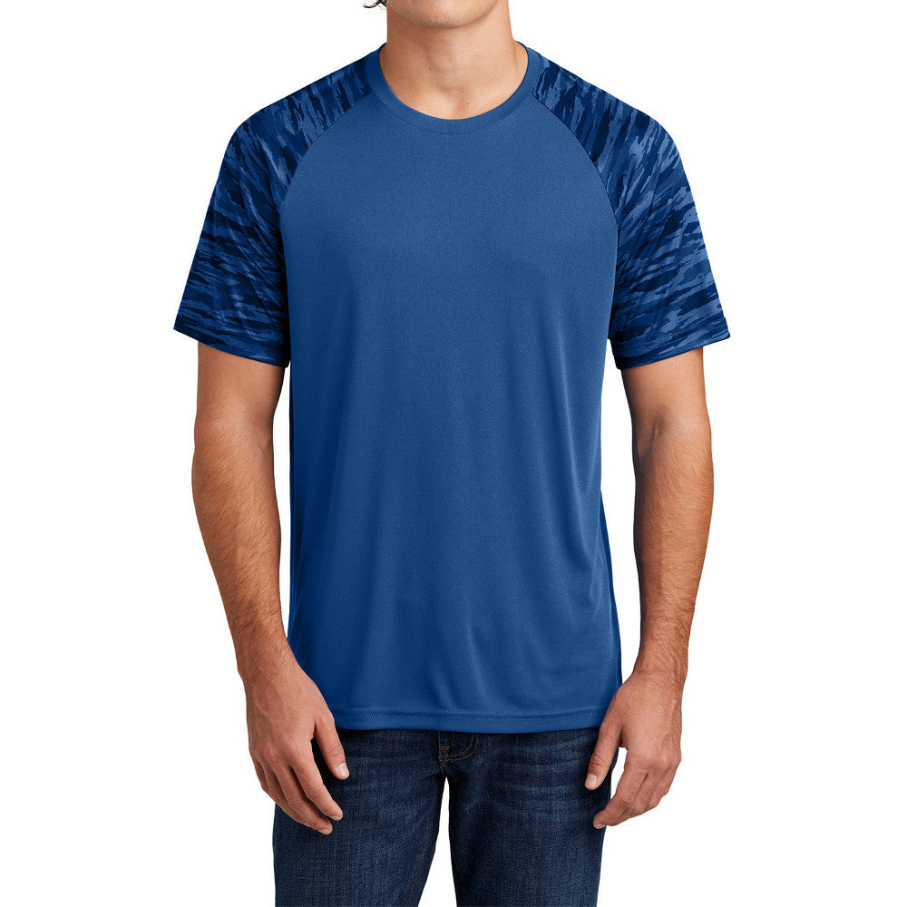 Men's Drift Camo Colorblock Moisture-Wicking, UV Protection, Bold Style Tee