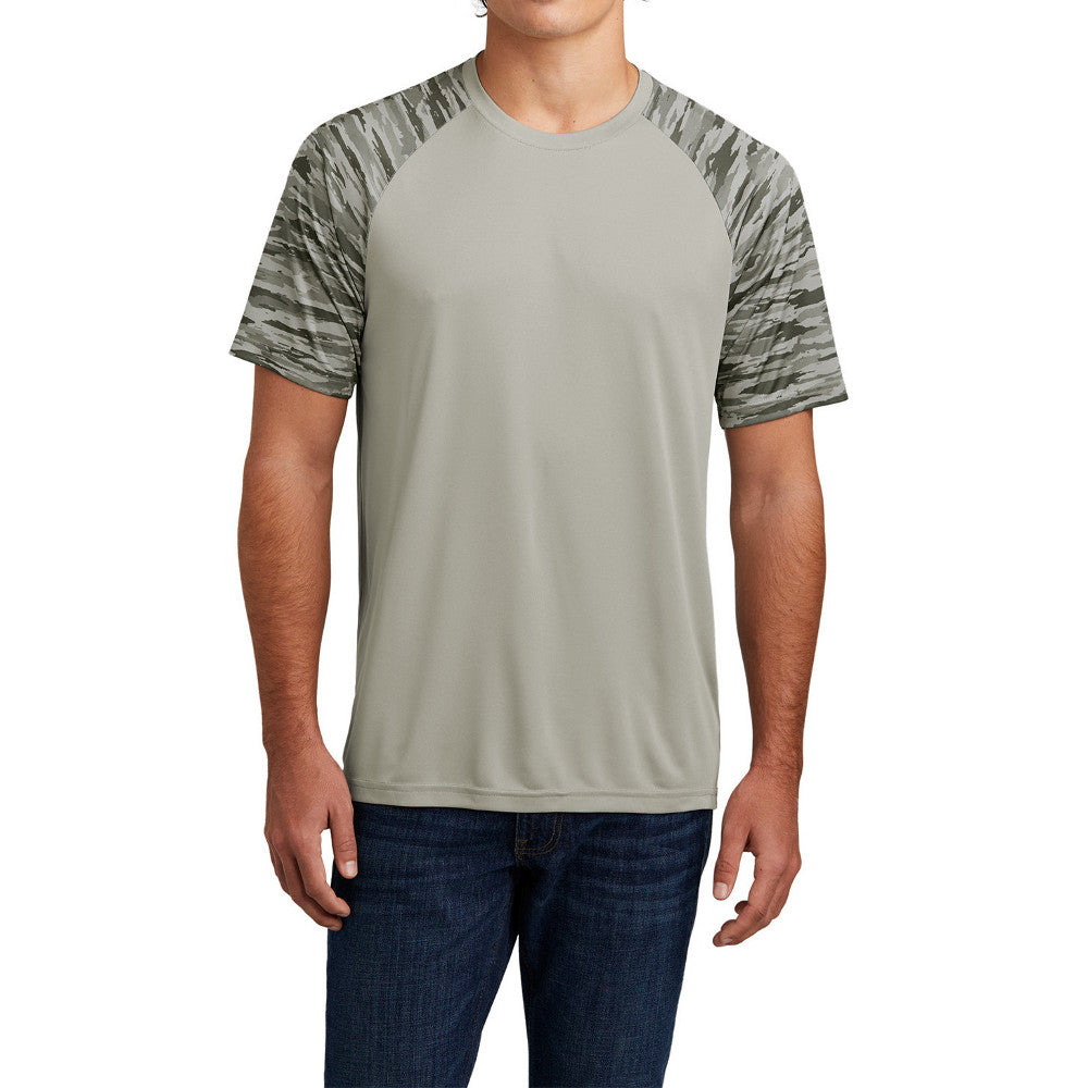 Men's Drift Camo Colorblock Moisture-Wicking, UV Protection, Bold Style Tee