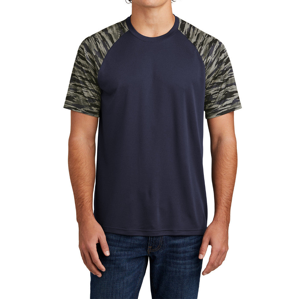 Men's Drift Camo Colorblock Moisture-Wicking, UV Protection, Bold Style Tee