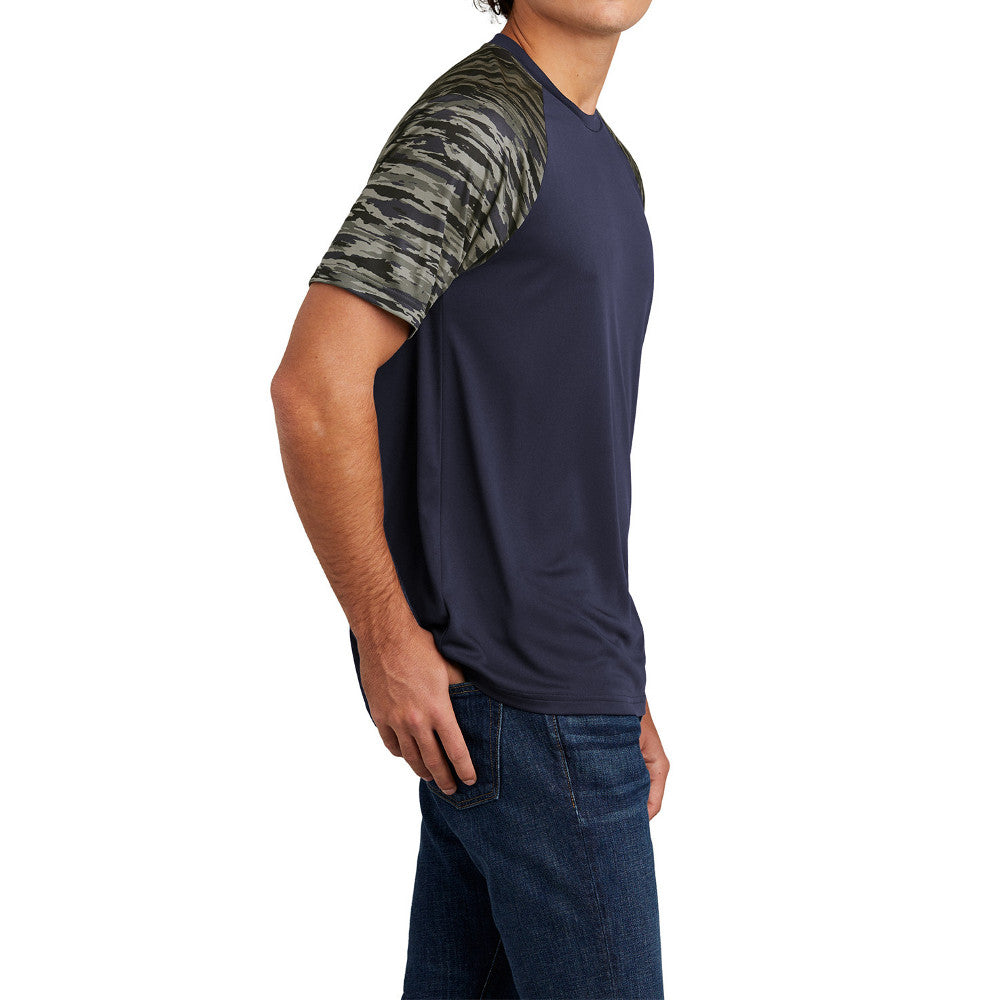 Men's Drift Camo Colorblock Moisture-Wicking, UV Protection, Bold Style Tee