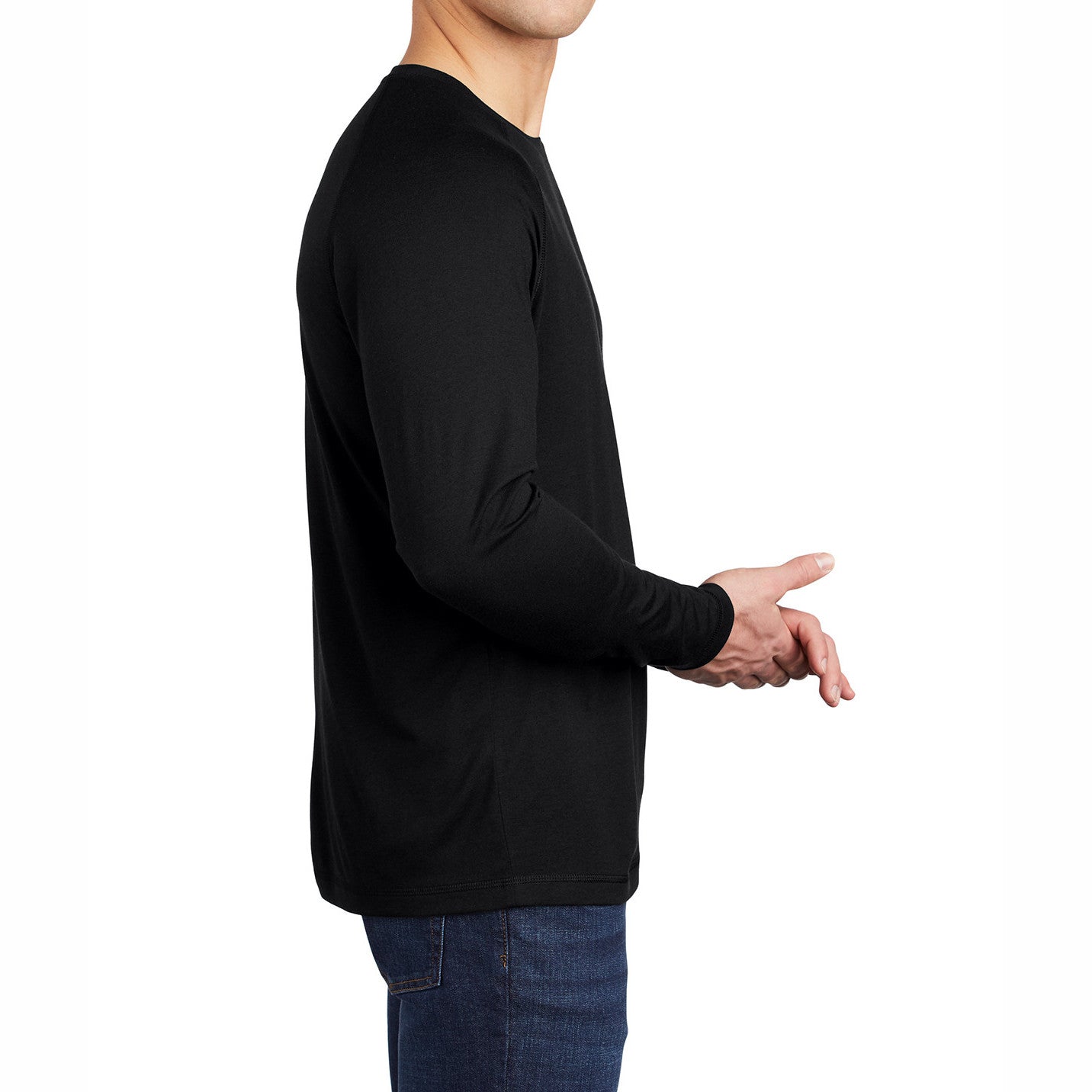 Men's Tri-Blend Long Sleeve Wicking Raglan Tee for Active Comfort