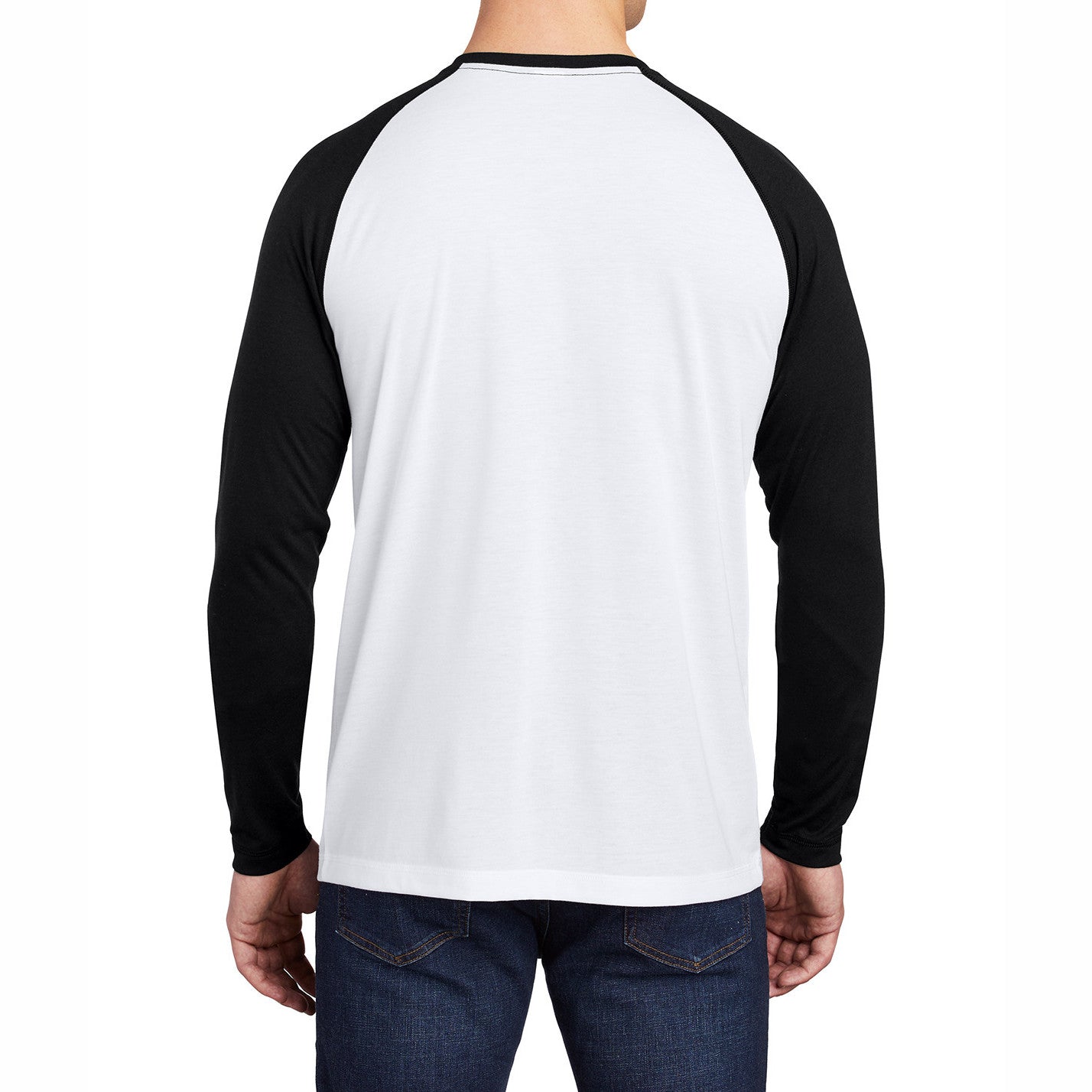 Men's Tri-Blend Long Sleeve Wicking Raglan Tee for Active Comfort