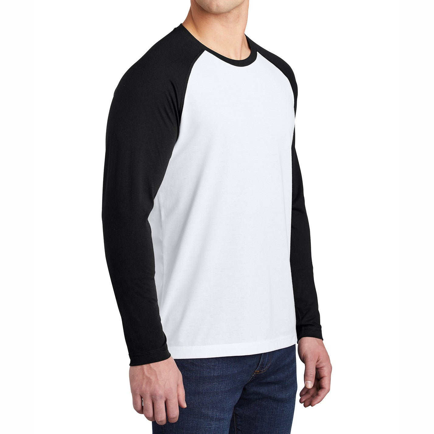 Men's Tri-Blend Long Sleeve Wicking Raglan Tee for Active Comfort