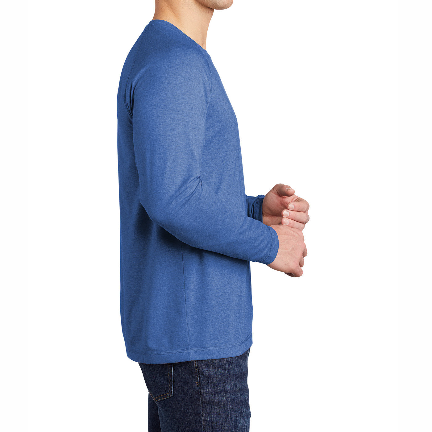 Men's Tri-Blend Long Sleeve Wicking Raglan Tee for Active Comfort