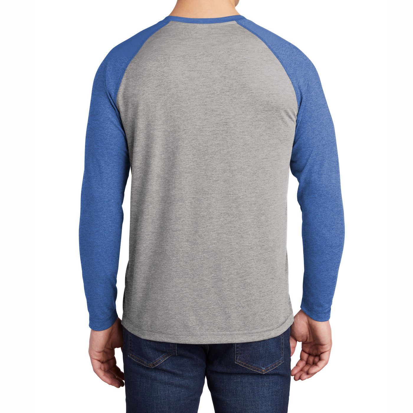 Men's Tri-Blend Long Sleeve Wicking Raglan Tee for Active Comfort