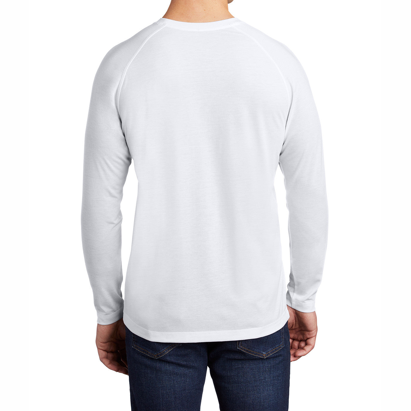Men's Tri-Blend Long Sleeve Wicking Raglan Tee for Active Comfort