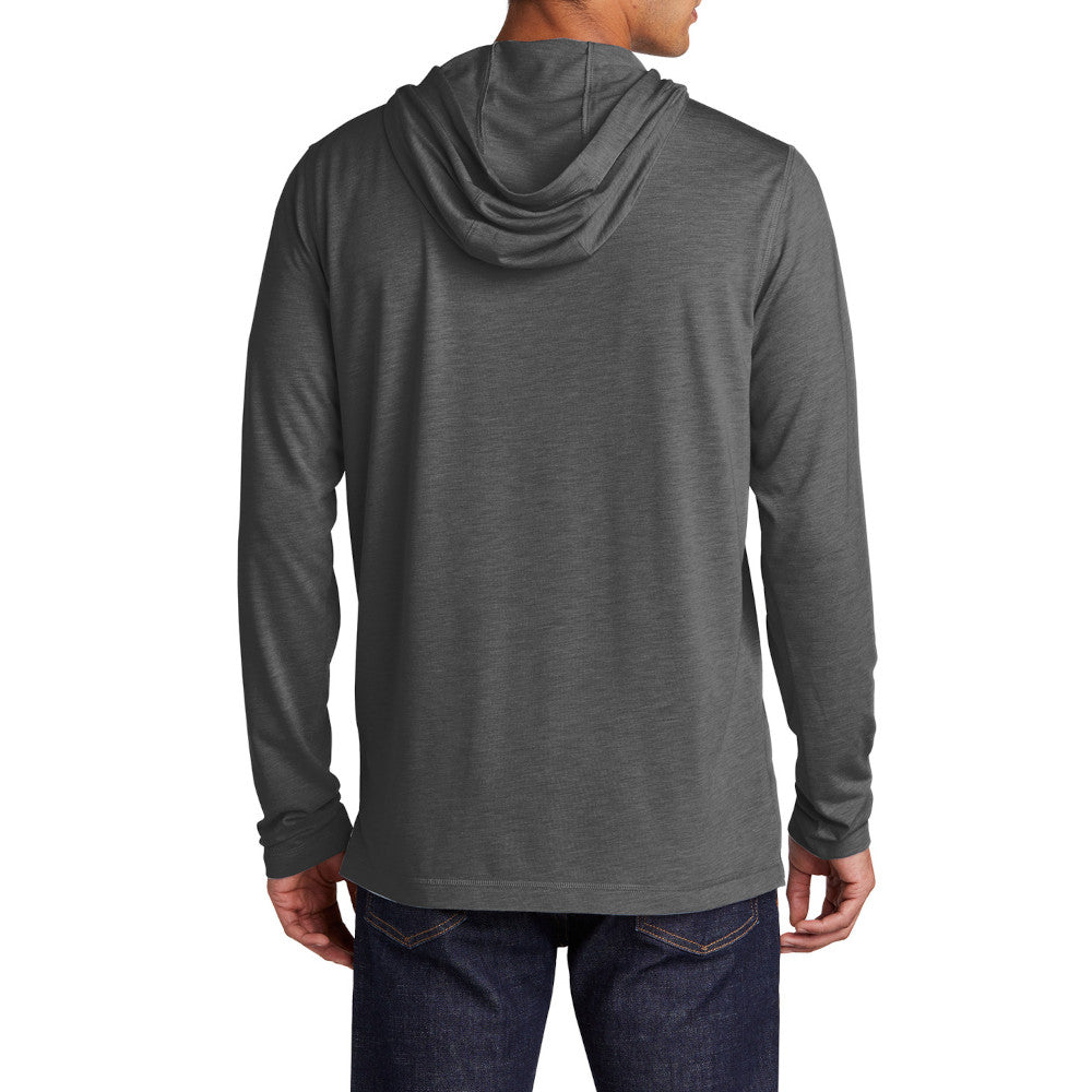 Men's PosiCharge Tri-Blend Wicking Long Sleeve Hoodie-Dark Grey Heather