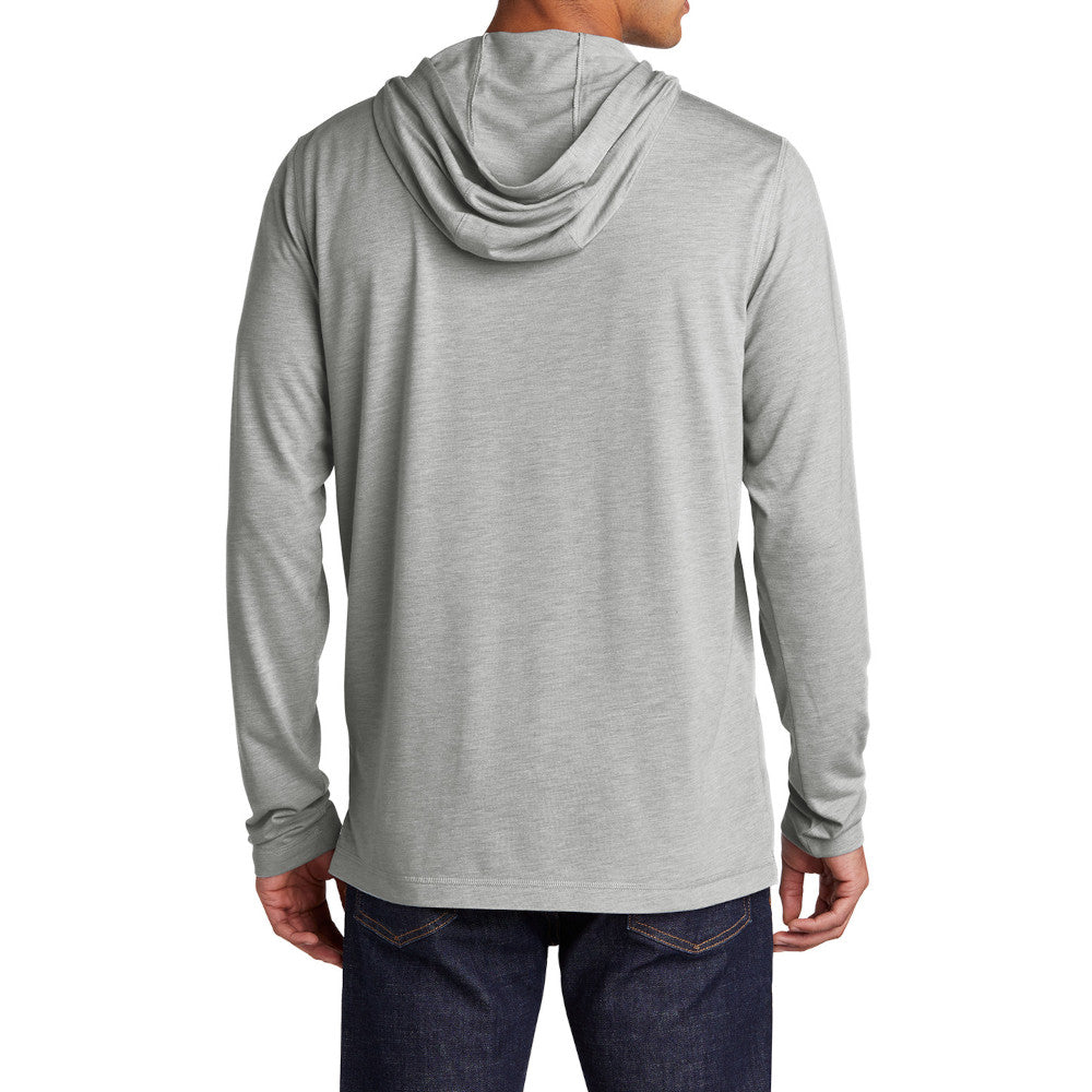 Mens Soft and Color-Locking PosiCharge Tri-Blend Moisture-Wicking Long Sleeve Hoodie
