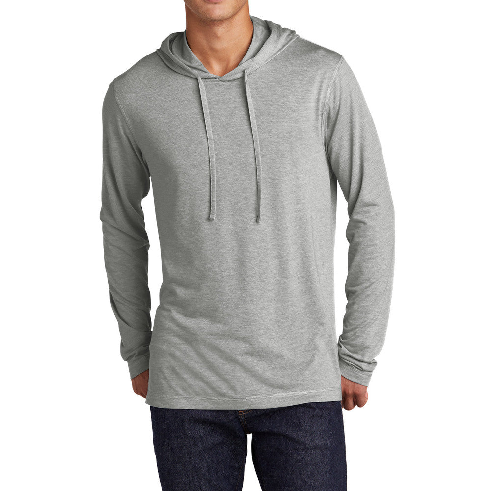 Mens Soft and Color-Locking PosiCharge Tri-Blend Moisture-Wicking Long Sleeve Hoodie