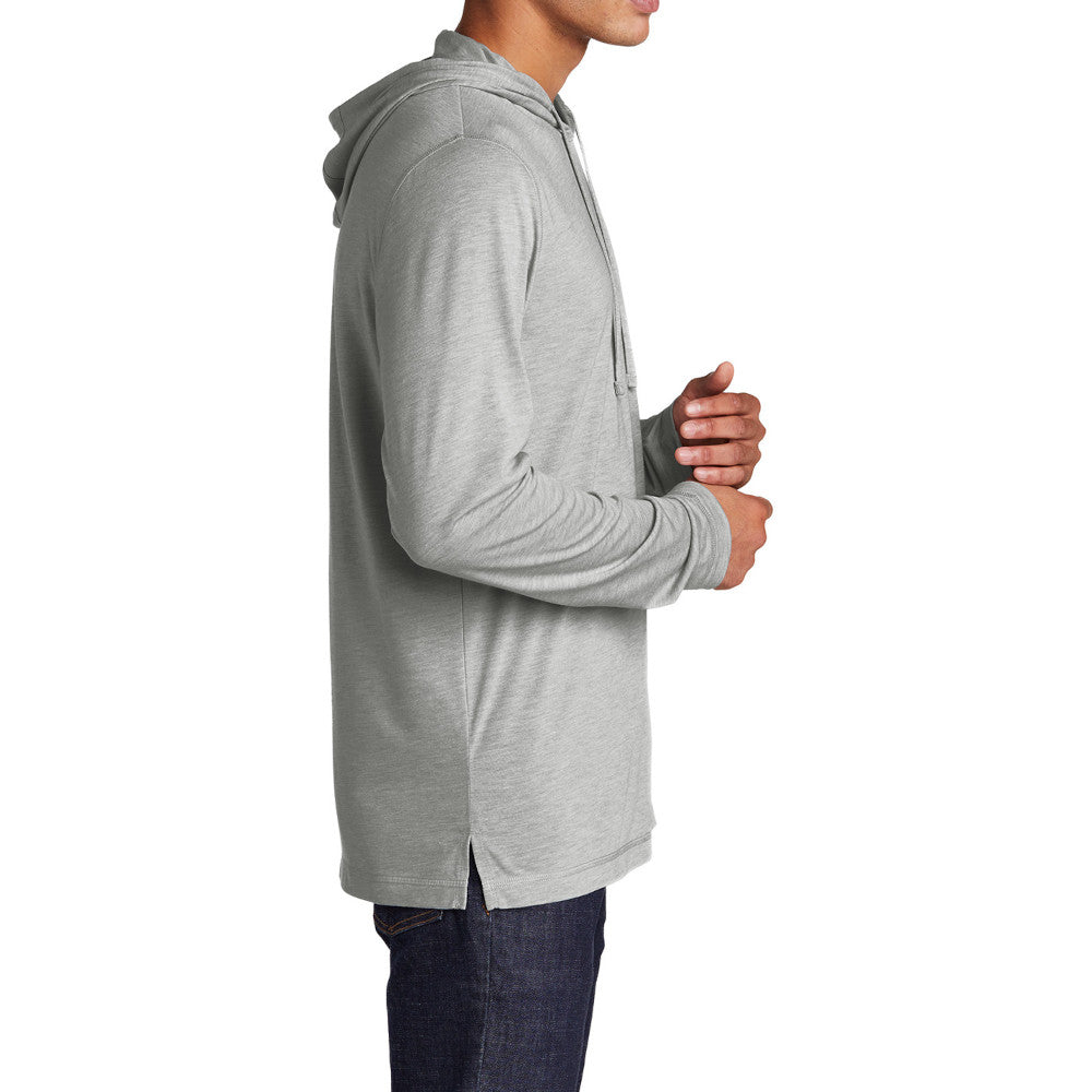 Mens Soft and Color-Locking PosiCharge Tri-Blend Moisture-Wicking Long Sleeve Hoodie