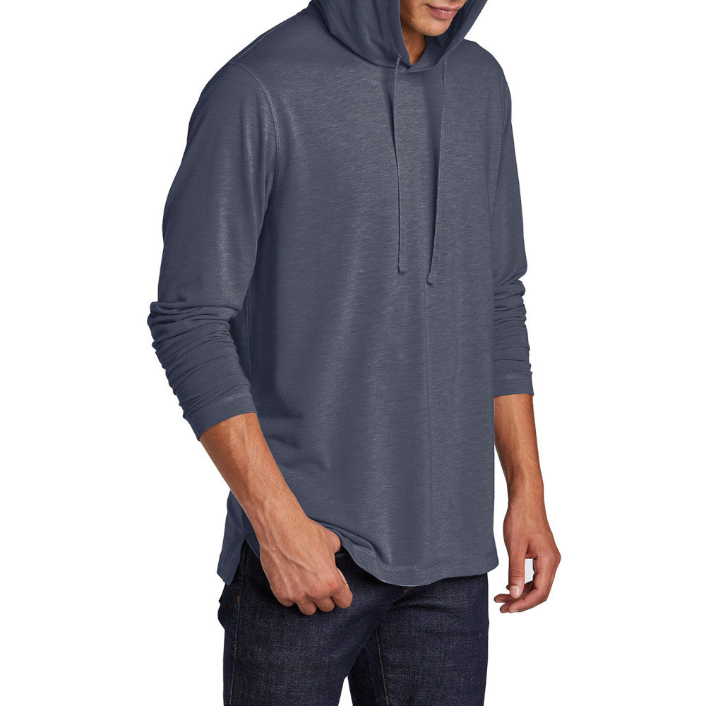 Mens Soft and Color-Locking PosiCharge Tri-Blend Moisture-Wicking Long Sleeve Hoodie