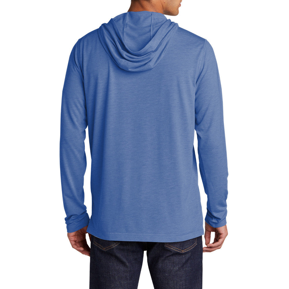 Mens Soft and Color-Locking PosiCharge Tri-Blend Moisture-Wicking Long Sleeve Hoodie