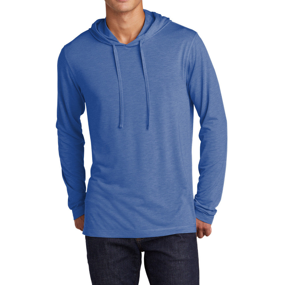 Mens Soft and Color-Locking PosiCharge Tri-Blend Moisture-Wicking Long Sleeve Hoodie