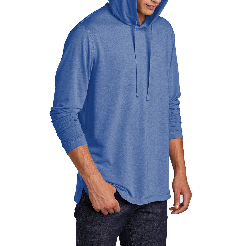 Mens Soft and Color-Locking PosiCharge Tri-Blend Moisture-Wicking Long Sleeve Hoodie