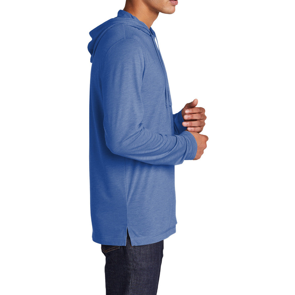 Mens Soft and Color-Locking PosiCharge Tri-Blend Moisture-Wicking Long Sleeve Hoodie