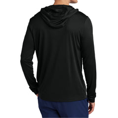 Mens UPF 50 Sun Protection & Moisture-Wicking Performance Posi-UV Pro Long Sleeve Hoodie-Black