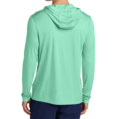 Mens UPF 50 Sun Protection & Moisture-Wicking Performance Posi-UV Pro Long Sleeve Hoodie-Bright Seafoam