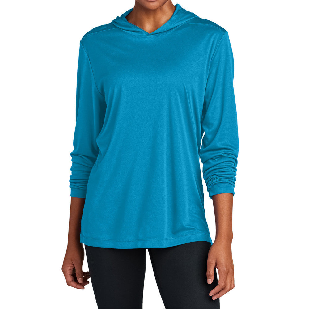 Mens UPF 50 Sun Protection & Moisture-Wicking Performance Posi-UV Pro Long Sleeve Hoodie-Sapphire