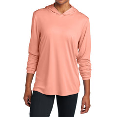 Mens UPF 50 Sun Protection & Moisture-Wicking Performance Posi-UV Pro Long Sleeve Hoodie-Soft Coral