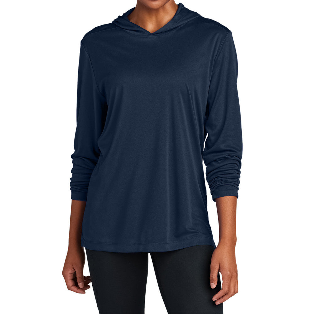 Mens UPF 50 Sun Protection & Moisture-Wicking Performance Posi-UV Pro Long Sleeve Hoodie-True Navy