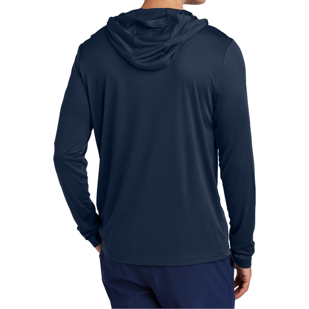 Mens UPF 50 Sun Protection & Moisture-Wicking Performance Posi-UV Pro Long Sleeve Hoodie-True Navy