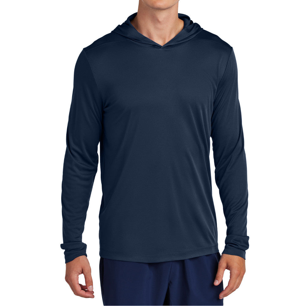 Mens UPF 50 Sun Protection & Moisture-Wicking Performance Posi-UV Pro Long Sleeve Hoodie-True Navy