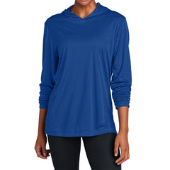 Mens UPF 50 Sun Protection & Moisture-Wicking Performance Posi-UV Pro Long Sleeve Hoodie-True Royal