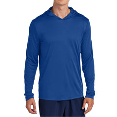 Mens UPF 50 Sun Protection & Moisture-Wicking Performance Posi-UV Pro Long Sleeve Hoodie-True Royal