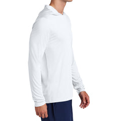 Mens UPF 50 Sun Protection & Moisture-Wicking Performance Posi-UV Pro Long Sleeve Hoodie-White