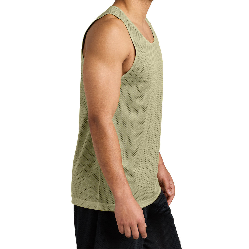 Men's PosiCharge Reversible Mesh Moisture-Wicking Double-Layer Tank-Vegas Gold/ Black