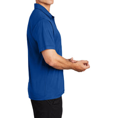 Men's Subtle Embossed Geometric Pattern PosiCharge Tough Polo