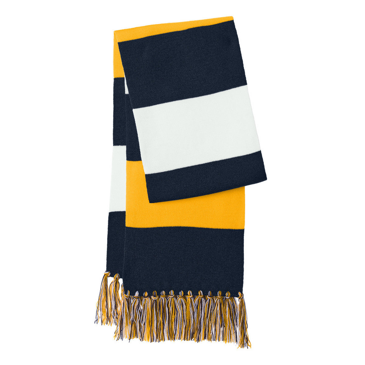 Spectator Scarf - True Navy/ Gold/ White
