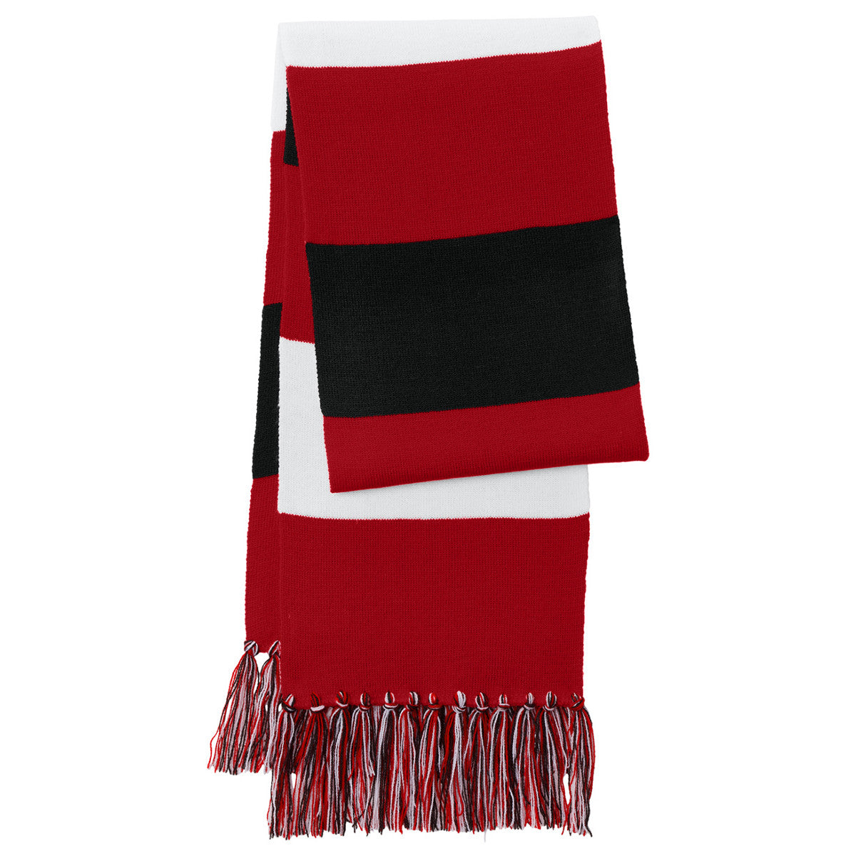 Spectator Scarf - True Red/ White/ Black