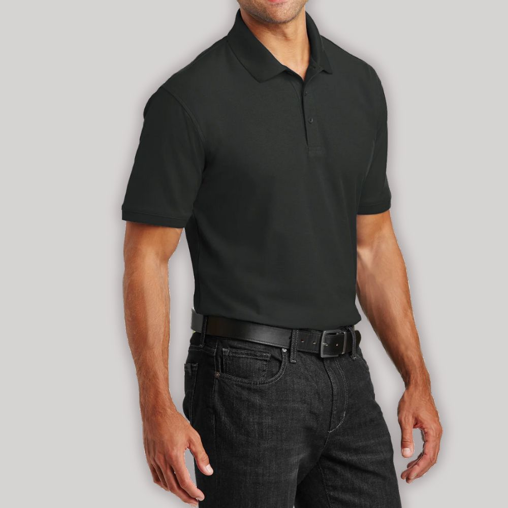 Men's Short Sleeves Tall Core Classic Pique Polo Shirt for Everyday Wear