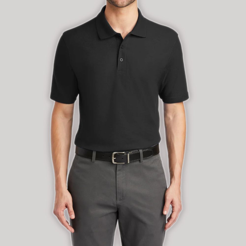 Men's Classic Fit Short Sleeve Tall Stain-Release Moisture-Wicking Polo Shirt