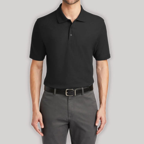 Men's Classic Fit Short Sleeve Tall Stain-Release Moisture-Wicking Polo Shirt