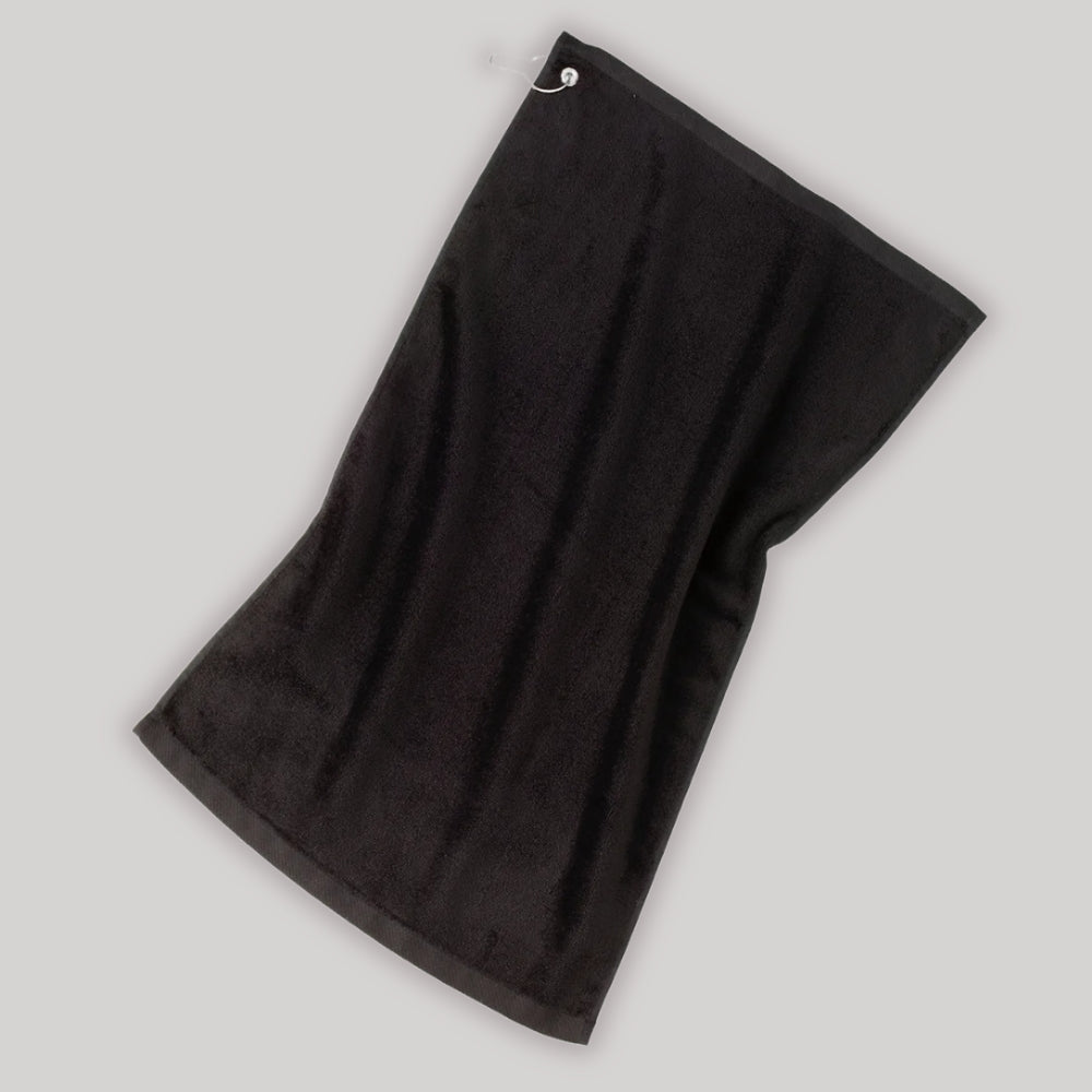 Cotton Golf Towel with Grommet & Hook – 16" x 26" Terry Velour