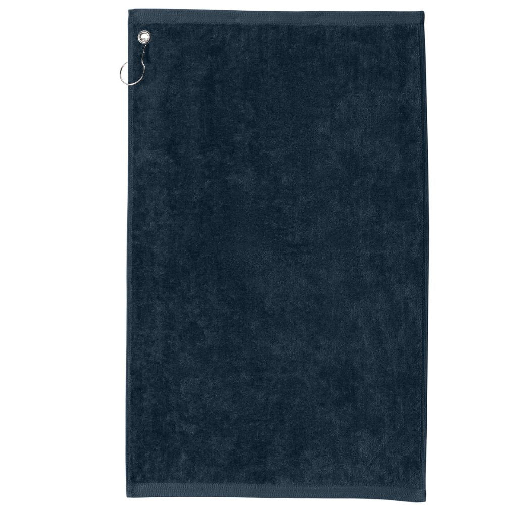 Cotton Golf Towel with Grommet & Hook – 16" x 26" Terry Velour