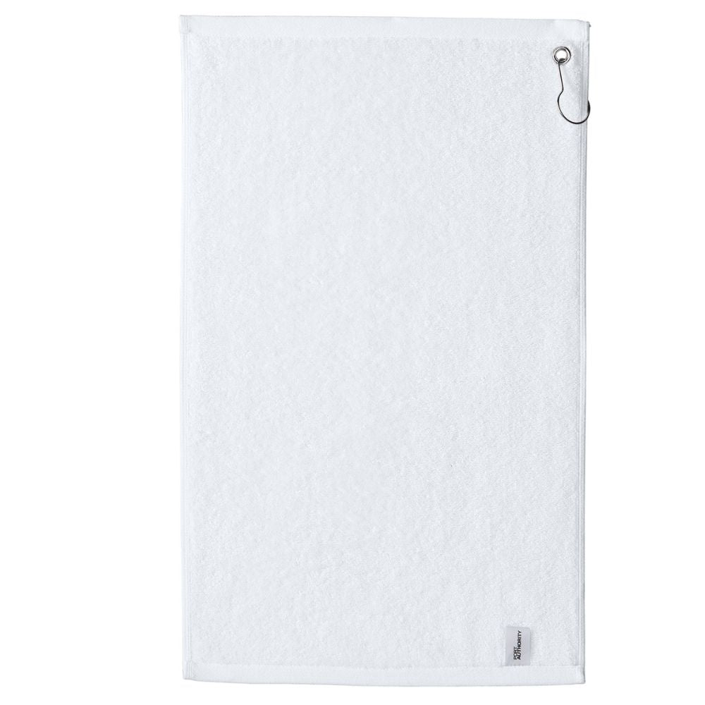 Cotton Golf Towel with Grommet & Hook – 16" x 26" Terry Velour