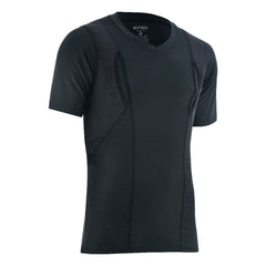 Mafoose V-Neck Covert Carry Shirt for Men Holster Compression Shirt Medium to 4XL Black