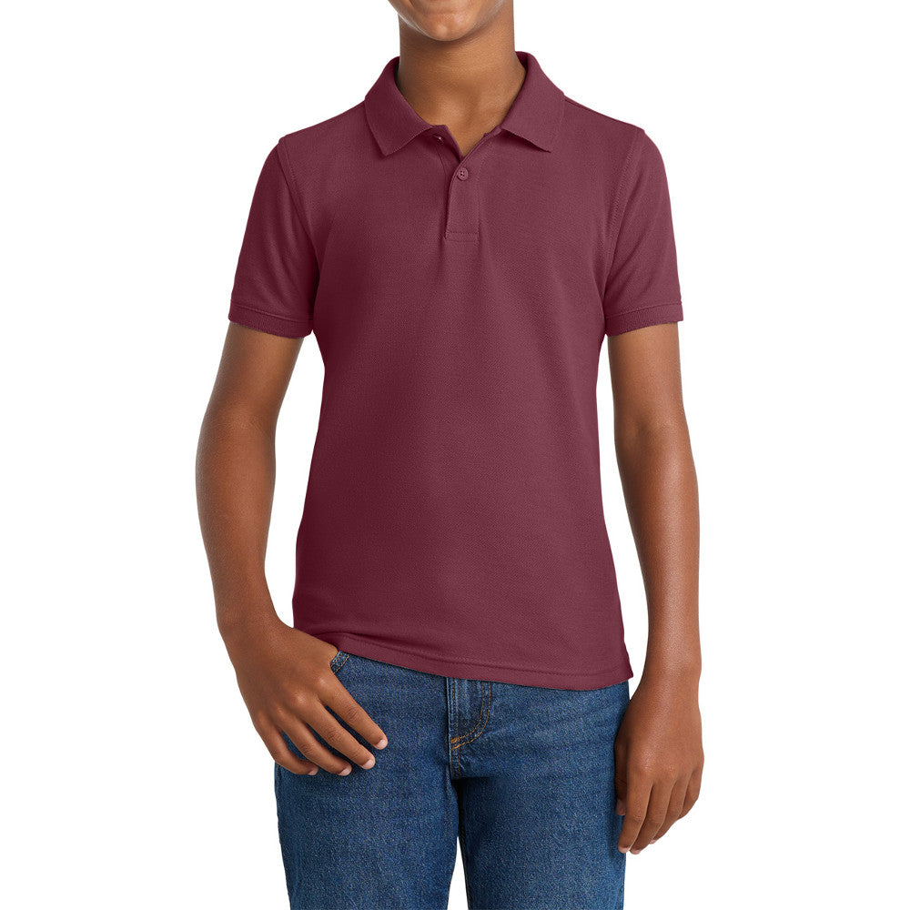 Youth Comfortable Core Classic Pique Polo Shirt for Everyday Wear