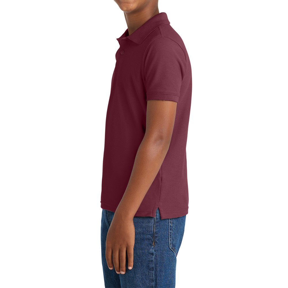Youth Comfortable Core Classic Pique Polo Shirt for Everyday Wear