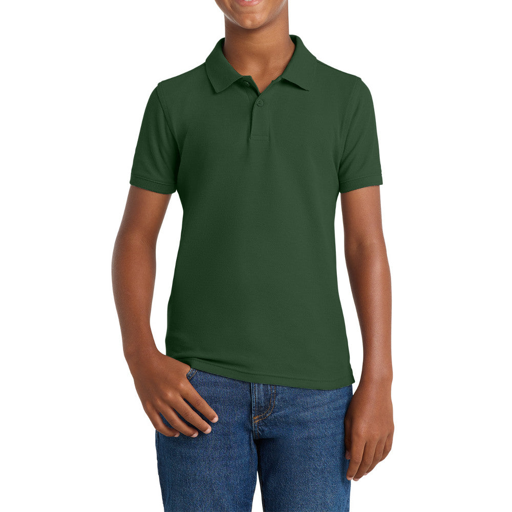 Youth Comfortable Core Classic Pique Polo Shirt for Everyday Wear