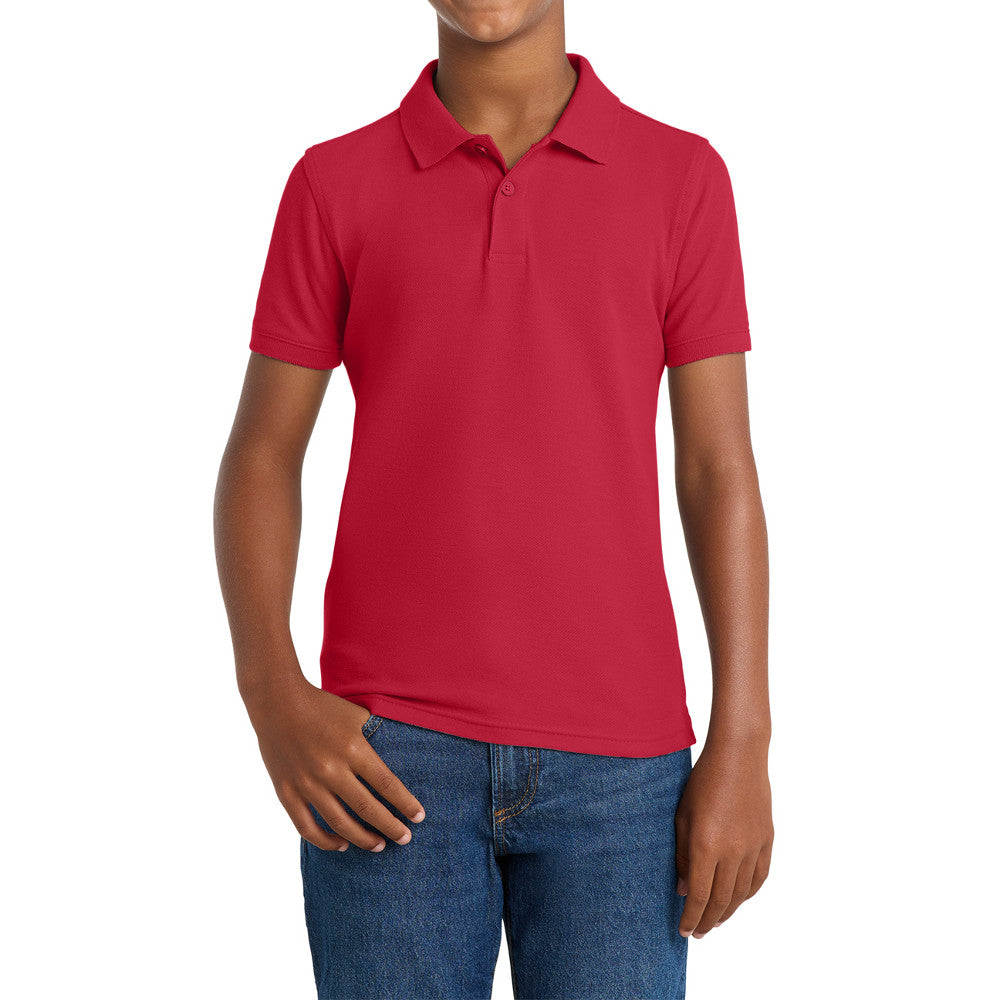 Youth Comfortable Core Classic Pique Polo Shirt for Everyday Wear
