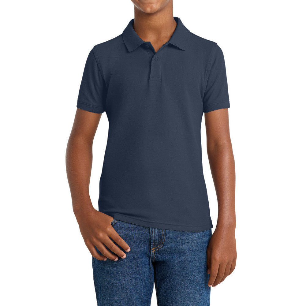 Youth Comfortable Core Classic Pique Polo Shirt for Everyday Wear