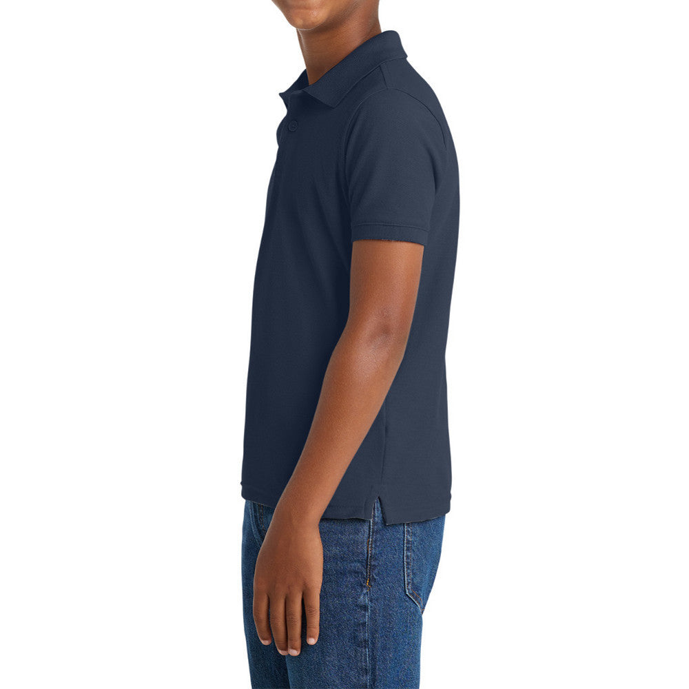 Youth Comfortable Core Classic Pique Polo Shirt for Everyday Wear