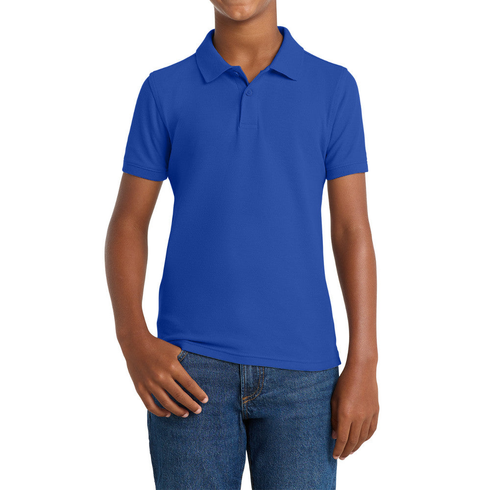 Youth Comfortable Core Classic Pique Polo Shirt for Everyday Wear