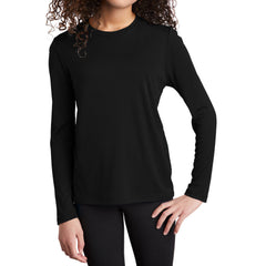Youth Posi-UV Pro Long Sleeve Tee UPF 50 Sun Protection Moisture-Wicking PosiCharge Technology-Black